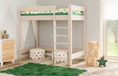 Hochbett, Kinderbett HUGO Sofortlieferung - Kubuk Moebel