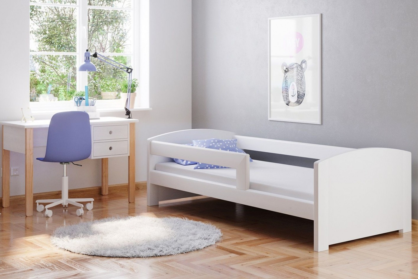 Einzelbett, Ausziehbett, Kinderbett aus massivem Fichtenholz TEDI - Kubuk Moebel Einzelbett, Ausziehbett, Kinderbett aus massivem Fichtenholz TEDI - Kubuk Moebel