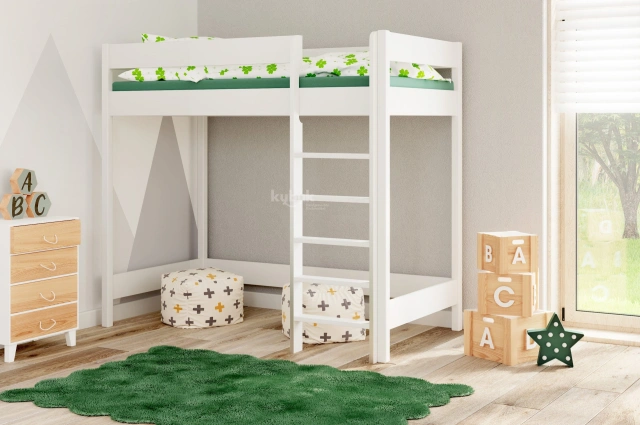 Hochbett, Kinderbett HUGO Sofortlieferung - Kubuk Moebel