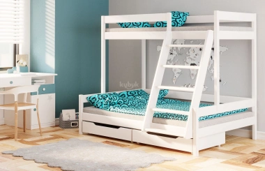 Etagenbett, Kinderbett TRIO, Massivholz, Sofortlieferung - Kubuk Moebel Etagenbett, Kinderbett TRIO, Massivholz, Sofortlieferung - Kubuk Moebel