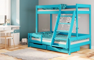 Etagenbett, Kinderbett TRIO, Massivholz, Sofortlieferung - Kubuk Moebel Etagenbett, Kinderbett TRIO, Massivholz, Sofortlieferung - Kubuk Moebel