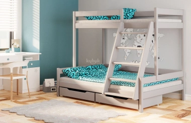 Etagenbett, Kinderbett TRIO, Massivholz, Sofortlieferung - Kubuk Moebel Etagenbett, Kinderbett TRIO, Massivholz, Sofortlieferung - Kubuk Moebel