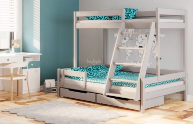 Etagenbett, Kinderbett TRIO, Massivholz, Sofortlieferung - Kubuk Moebel Etagenbett, Kinderbett TRIO, Massivholz, Sofortlieferung - Kubuk Moebel