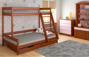 Etagenbett, Kinderbett TRIO, Massivholz, Sofortlieferung - Kubuk Moebel Etagenbett, Kinderbett TRIO, Massivholz, Sofortlieferung - Kubuk Moebel