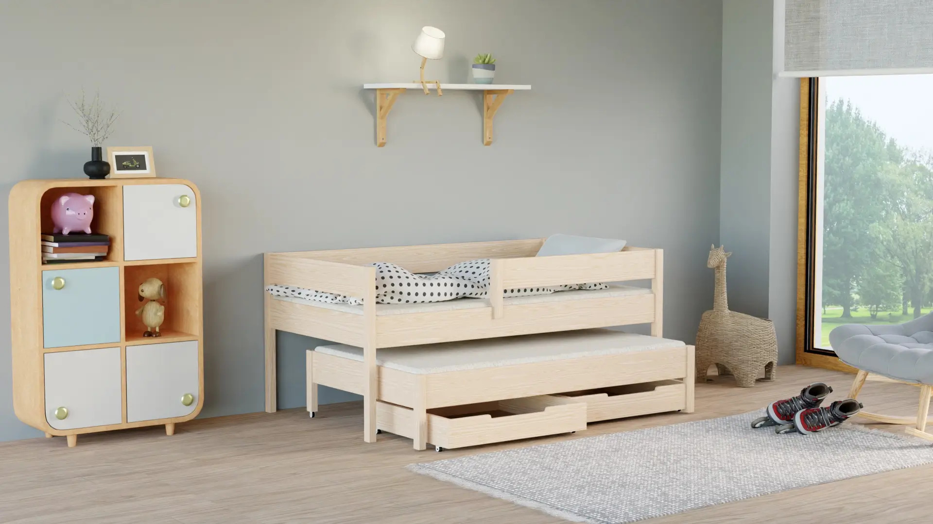 Ausziehbett, Kinderbett, Doppelbett Junior, Sofortlieferung - Kubuk Moebel Ausziehbett, Kinderbett, Doppelbett Junior, Sofortlieferung - Kubuk Moebel