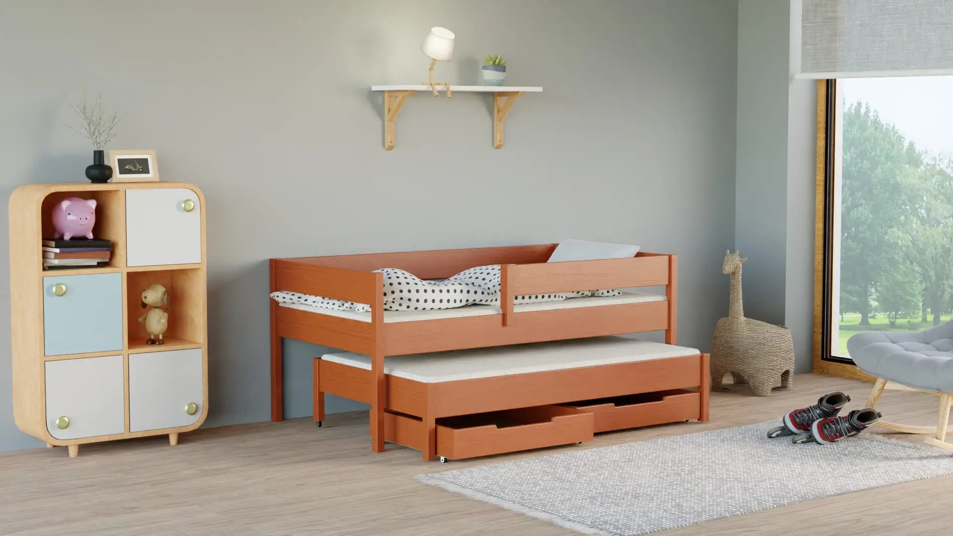 Ausziehbett, Kinderbett, Doppelbett Junior, Sofortlieferung - Kubuk Moebel Ausziehbett, Kinderbett, Doppelbett Junior, Sofortlieferung - Kubuk Moebel