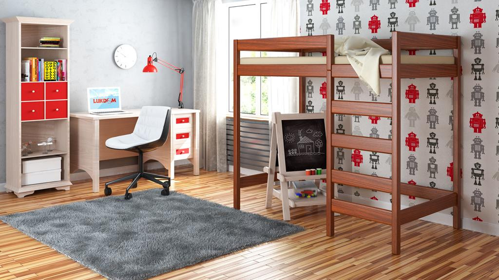 Kinderbett, Jugendbett, Hochbett LUKA aus Massivholz, Sofortlieferung - Kubuk Moebel Kinderbett, Jugendbett, Hochbett LUKA aus Massivholz, Sofortlieferung - Kubuk Moebel