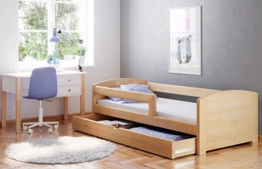 Einzelbett, Ausziehbett, Kinderbett aus massivem Fichtenholz TEDI - Kubuk Moebel Einzelbett, Ausziehbett, Kinderbett aus massivem Fichtenholz TEDI - Kubuk Moebel