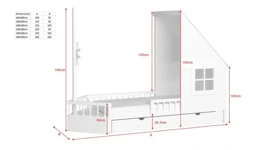 Kinderbett, Spielbett, Schiffbett Kapitän Hook - Kubuk Moebel