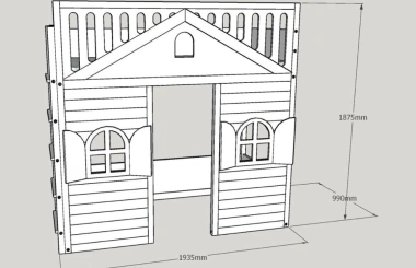 Hochbett, Kinderbett Oli - Kubuk Moebel