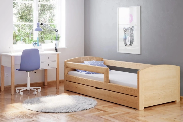 Einzelbett, Ausziehbett, Kinderbett aus massivem Fichtenholz TEDI - Kubuk Moebel Einzelbett, Ausziehbett, Kinderbett aus massivem Fichtenholz TEDI - Kubuk Moebel