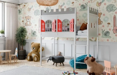 Hochbett, Spielbett RITTER ROST - Kubuk Moebel