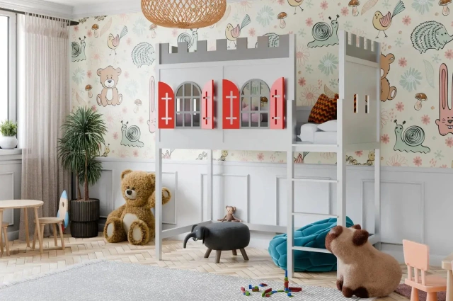 Hochbett, Spielbett RITTER ROST - Kubuk Moebel