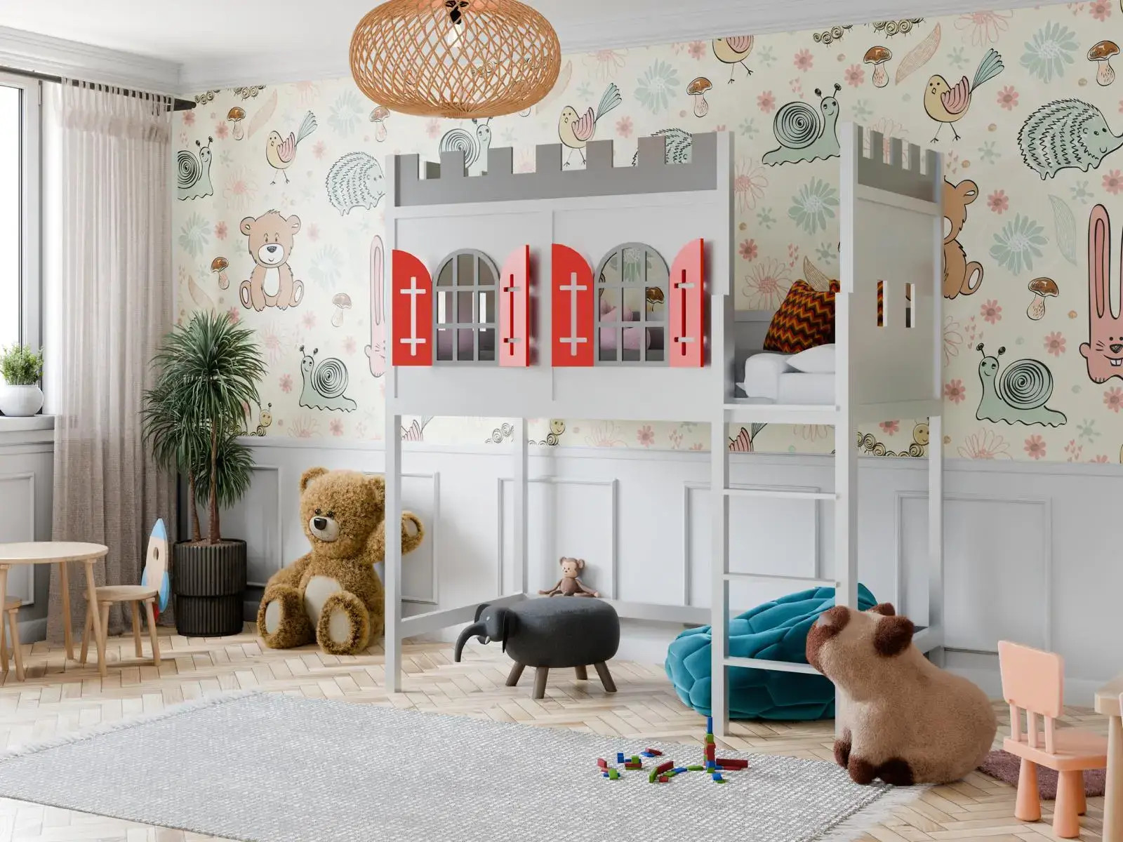 Hochbett, Spielbett RITTER ROST - Kubuk Moebel