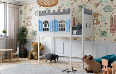 Hochbett, Spielbett RITTER ROST - Kubuk Moebel