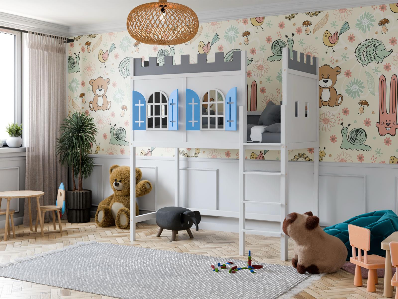 Hochbett, Spielbett RITTER ROST - Kubuk Moebel