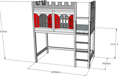 Hochbett, Spielbett RITTER ROST - Kubuk Moebel