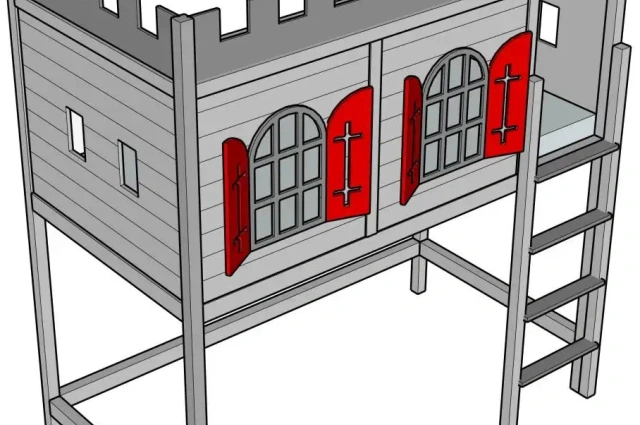 Hochbett, Spielbett RITTER ROST - Kubuk Moebel