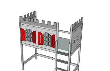 Hochbett, Spielbett RITTER ROST - Kubuk Moebel
