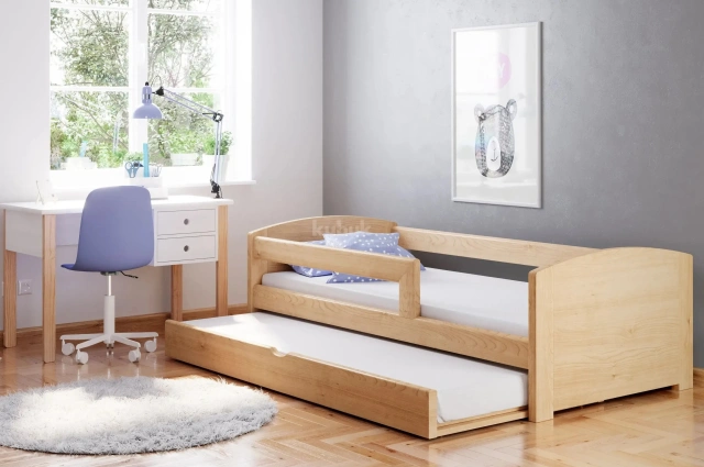 Einzelbett, Ausziehbett, Kinderbett aus massivem Fichtenholz TEDI - Kubuk Moebel Einzelbett, Ausziehbett, Kinderbett aus massivem Fichtenholz TEDI - Kubuk Moebel