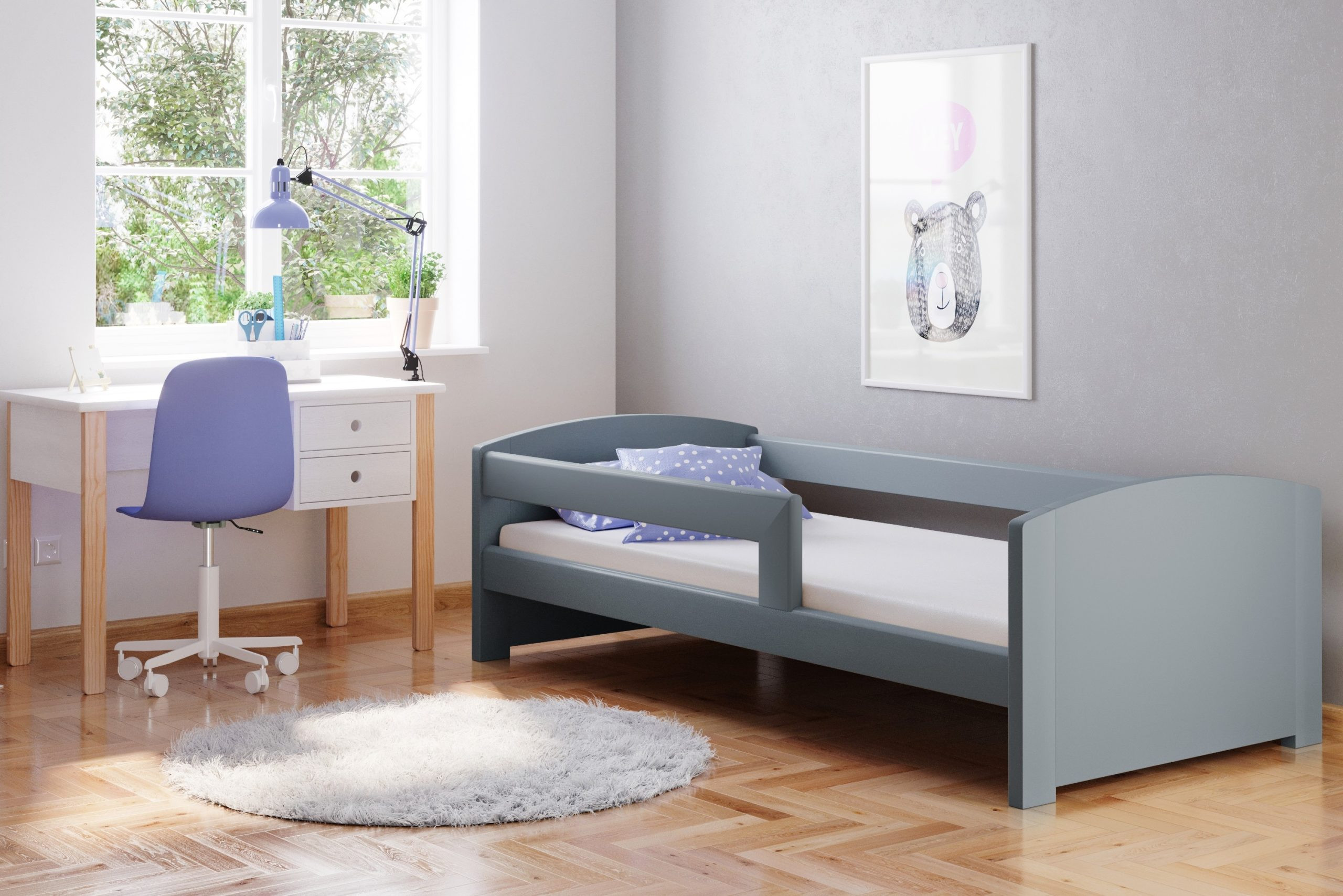 Einzelbett, Ausziehbett, Kinderbett aus massivem Fichtenholz TEDI - Kubuk Moebel Einzelbett, Ausziehbett, Kinderbett aus massivem Fichtenholz TEDI - Kubuk Moebel