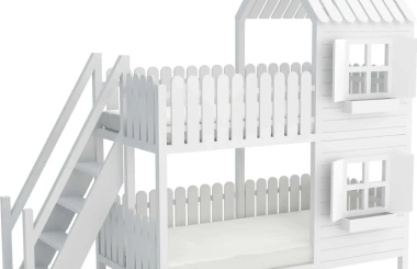 Hausbett, Spielbett LUNA (Leiter,Treppe,Rutsche) - Kubuk Moebel