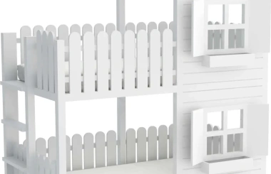 Hausbett, Spielbett LUNA (Leiter,Treppe,Rutsche) - Kubuk Moebel