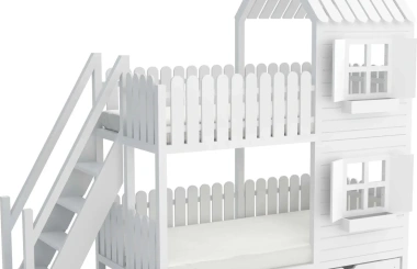 Hausbett, Spielbett LUNA (Leiter,Treppe,Rutsche) - Kubuk Moebel