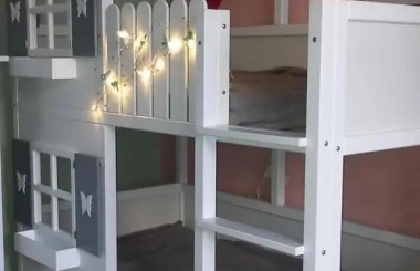 Hausbett, Spielbett LUNA (Leiter,Treppe,Rutsche) - Kubuk Moebel