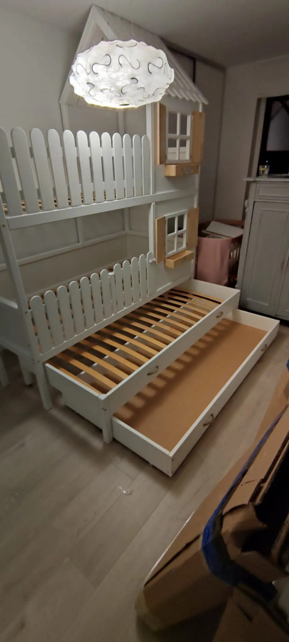 Hausbett, Spielbett LUNA (Leiter,Treppe,Rutsche) - Kubuk Moebel