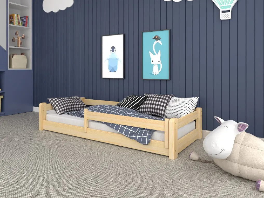 Einzelbett, Kinderbett MINI mit Bettgitter - Kubuk Moebel