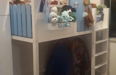 Hausbett, Spielbett LUNA (Leiter,Treppe,Rutsche) - Kubuk Moebel