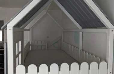 Hausbett, Spielbett LUNA (Leiter,Treppe,Rutsche) - Kubuk Moebel