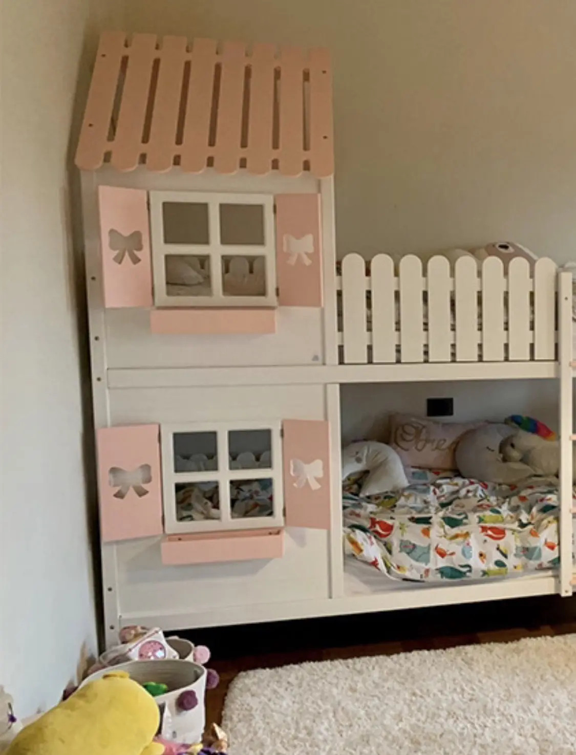 Hausbett, Spielbett LUNA (Leiter,Treppe,Rutsche) - Kubuk Moebel