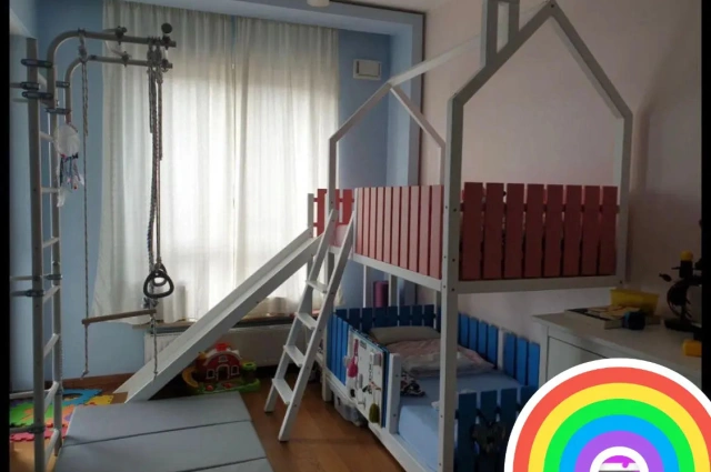 Hausbett, Spielbett LUNA (Leiter,Treppe,Rutsche) - Kubuk Moebel