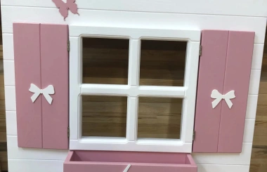 Hausbett, Spielbett LUNA (Leiter,Treppe,Rutsche) - Kubuk Moebel