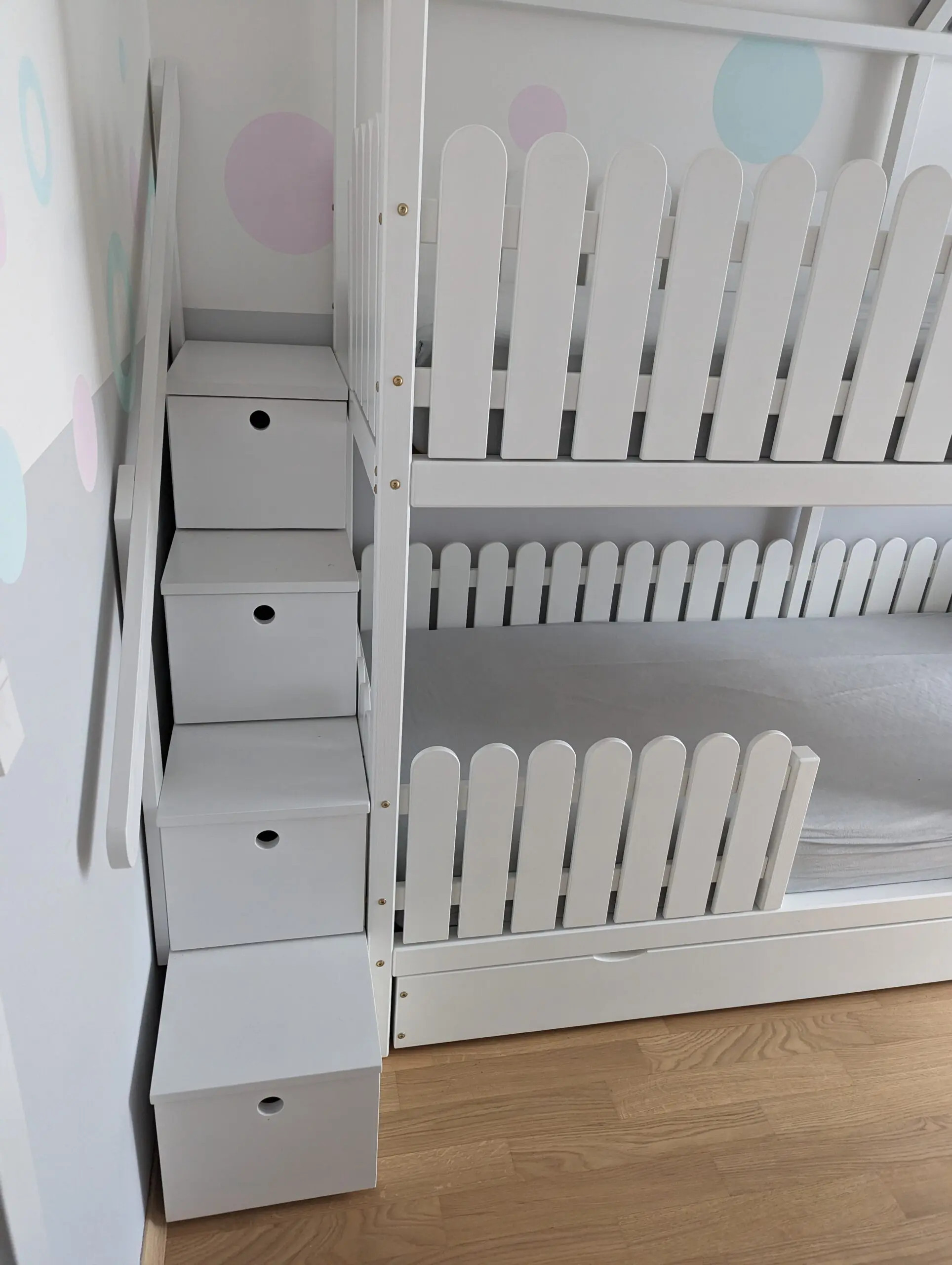 Hausbett, Spielbett LUNA (Leiter,Treppe,Rutsche) - Kubuk Moebel