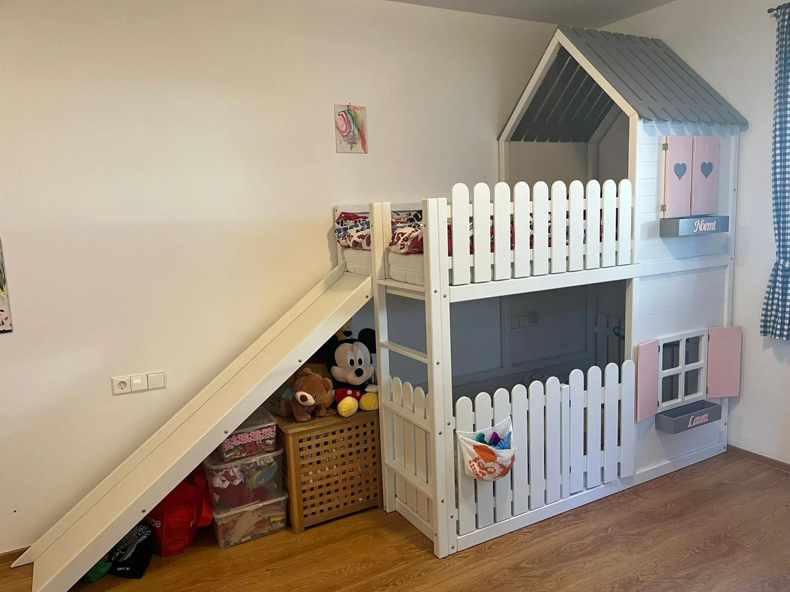 Hausbett, Spielbett LUNA (Leiter,Treppe,Rutsche) - Kubuk Moebel