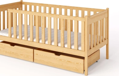 Einzelbett, Kinderbett ALICE mit Schubladen - Kubuk Moebel