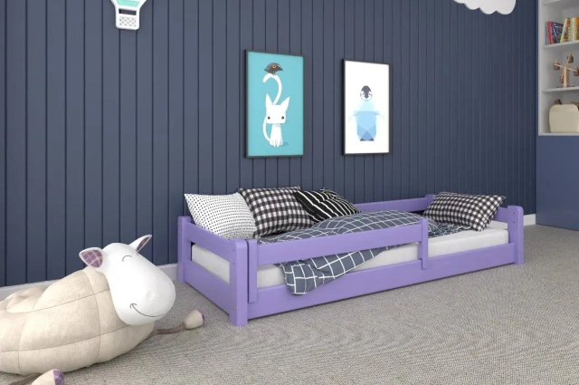 Einzelbett, Kinderbett MINI mit Bettgitter - Kubuk Moebel