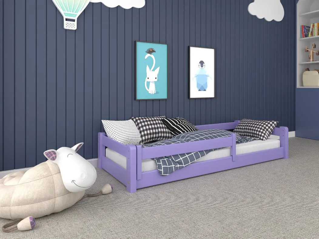 Einzelbett, Kinderbett MINI mit Bettgitter - Kubuk Moebel