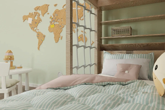 Etagenbett, Kinderbett MARBELLA mit Leiter, Bücherregal und Kletterwand - Kubuk Moebel Etagenbett, Kinderbett MARBELLA mit Leiter, Bücherregal und Kletterwand - Kubuk Moebel