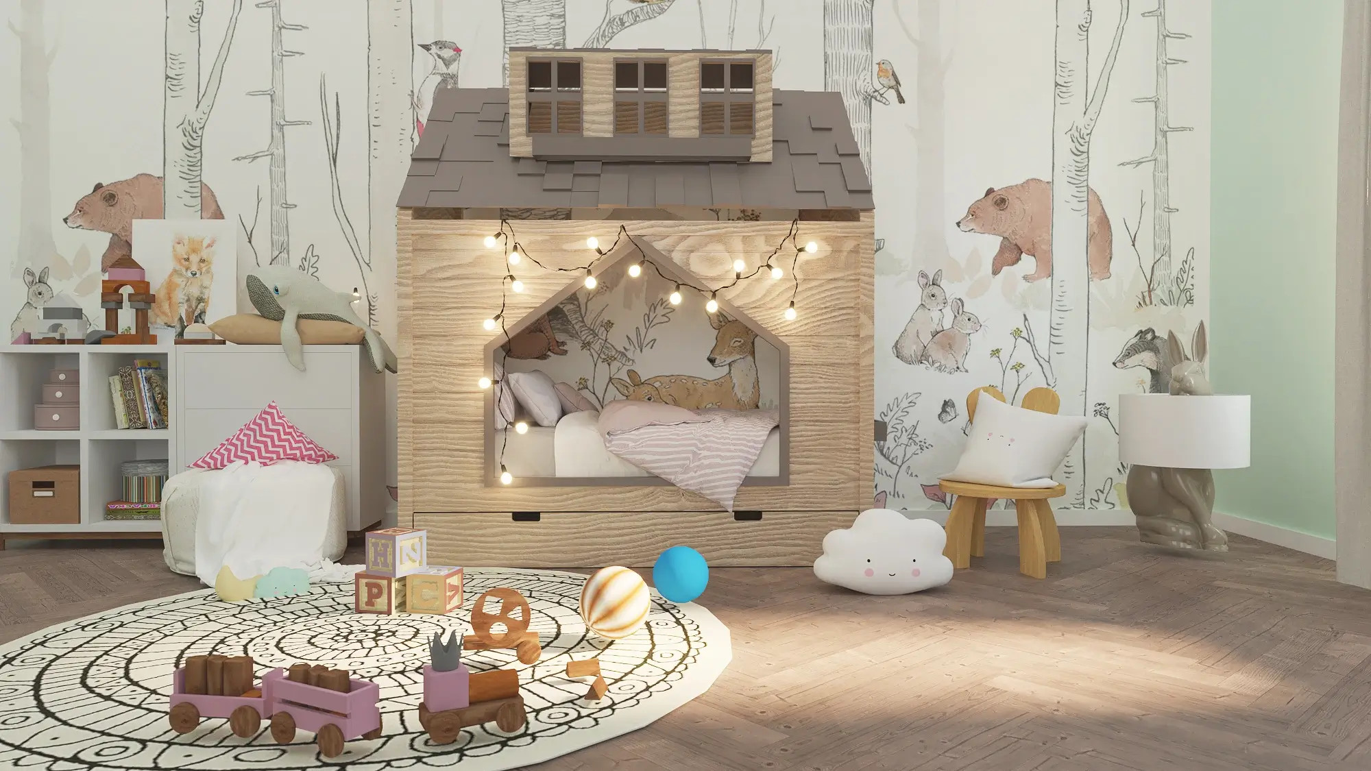 Hausbett, Spielbett COCO - Kubuk Moebel Hausbett, Spielbett COCO - Kubuk Moebel