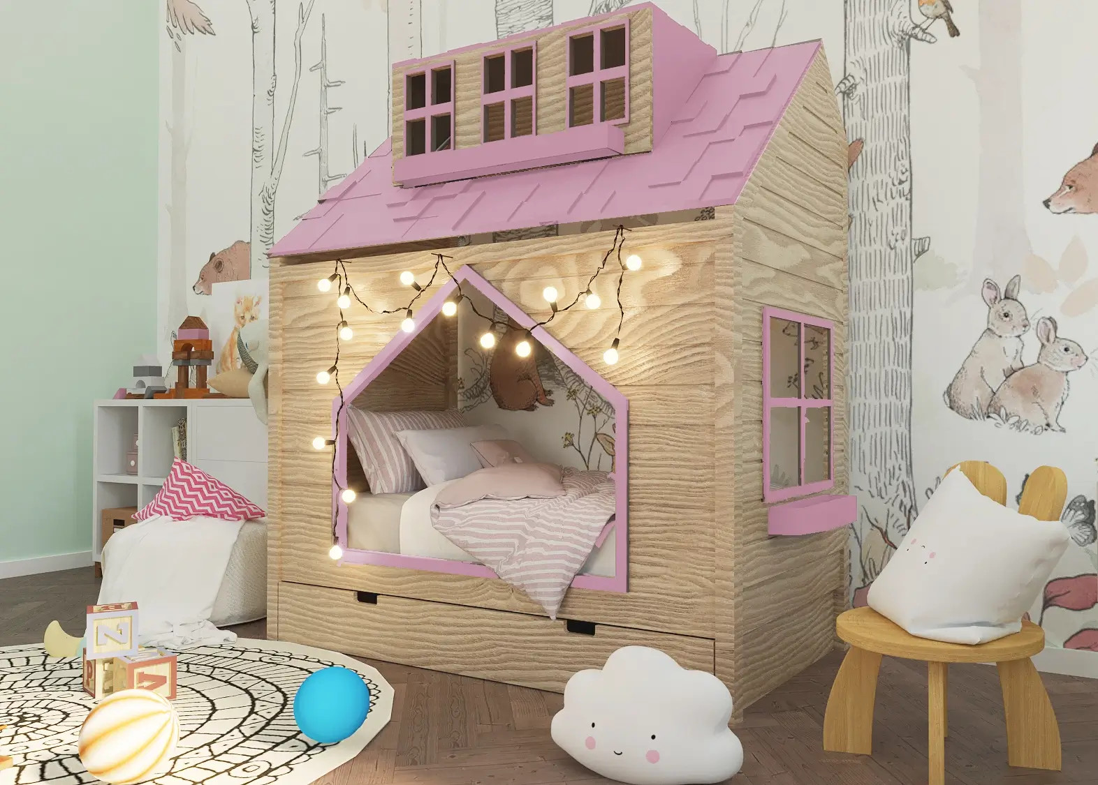 Hausbett, Spielbett COCO - Kubuk Moebel Hausbett, Spielbett COCO - Kubuk Moebel