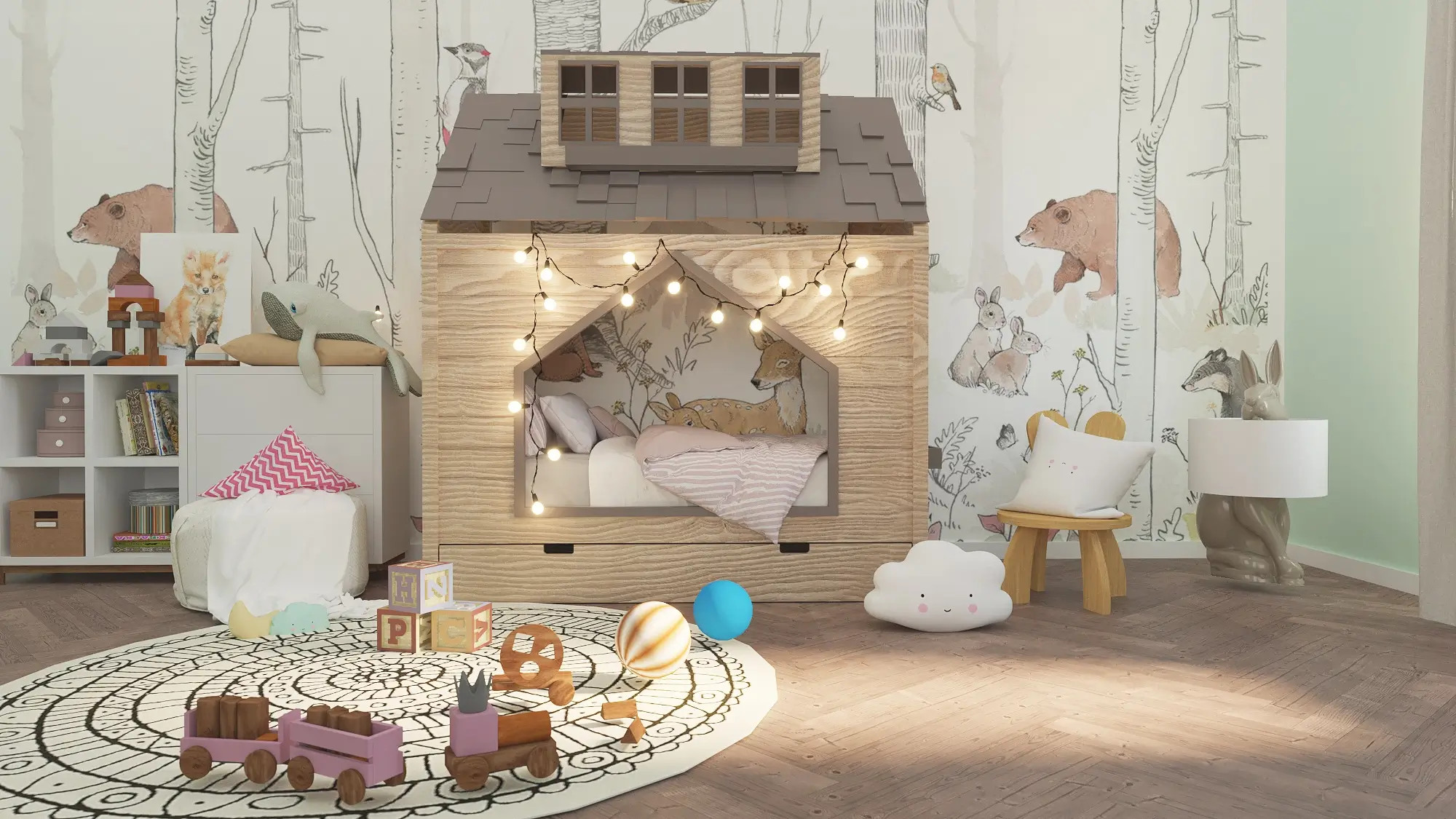 Hausbett, Spielbett COCO - Kubuk Moebel Hausbett, Spielbett COCO - Kubuk Moebel