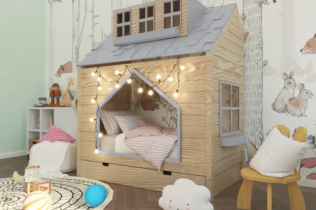 Hausbett, Spielbett COCO - Kubuk Moebel Hausbett, Spielbett COCO - Kubuk Moebel