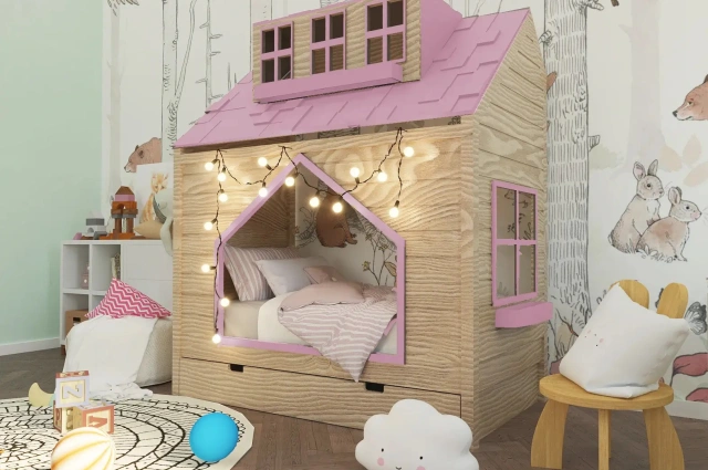 Hausbett, Spielbett COCO - Kubuk Moebel Hausbett, Spielbett COCO - Kubuk Moebel