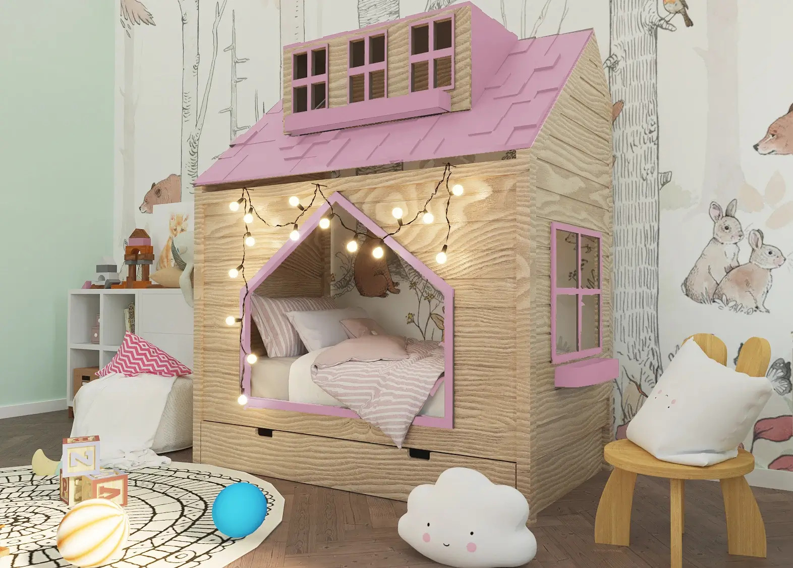 Hausbett, Spielbett COCO - Kubuk Moebel Hausbett, Spielbett COCO - Kubuk Moebel