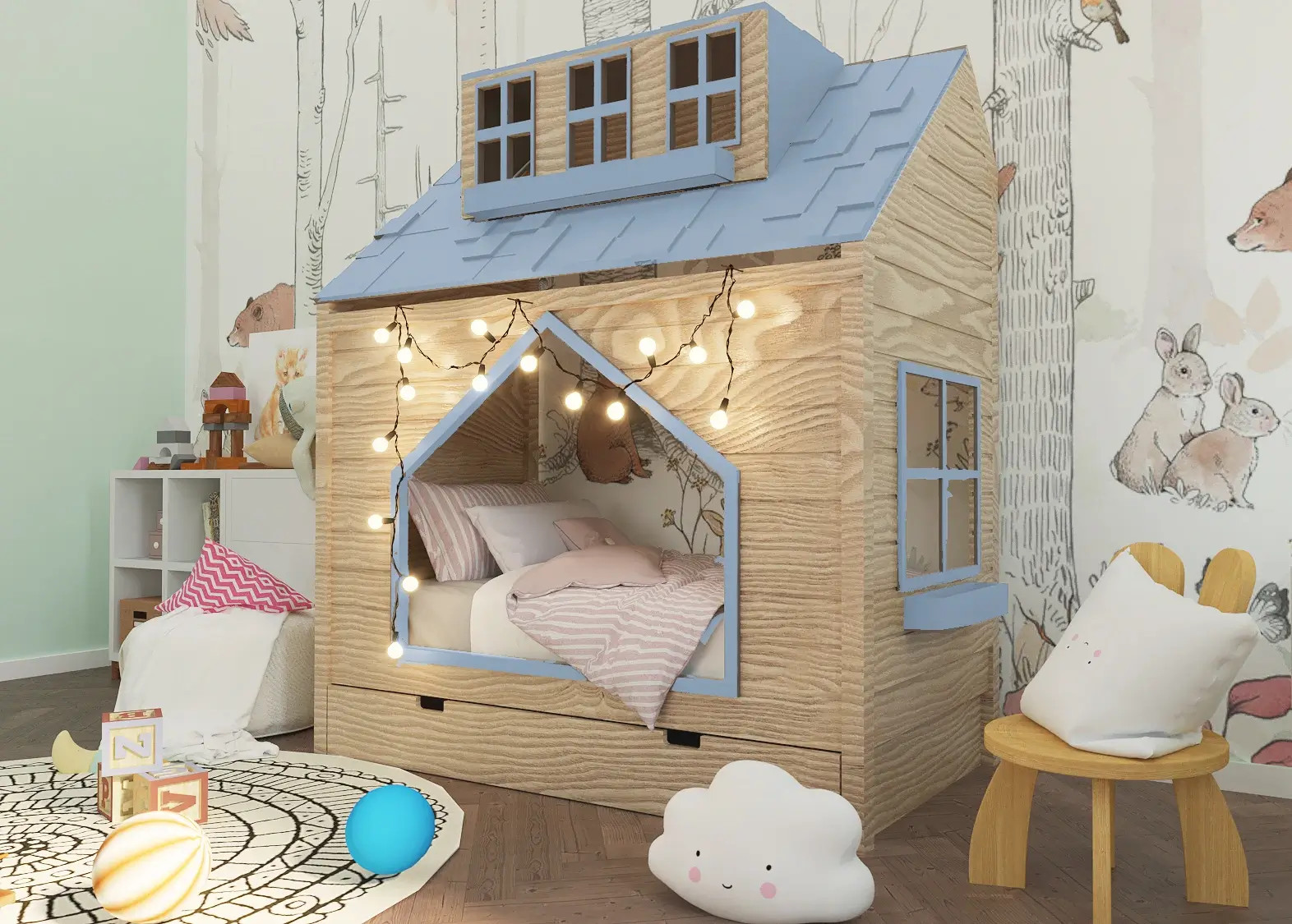 Hausbett, Spielbett COCO - Kubuk Moebel Hausbett, Spielbett COCO - Kubuk Moebel