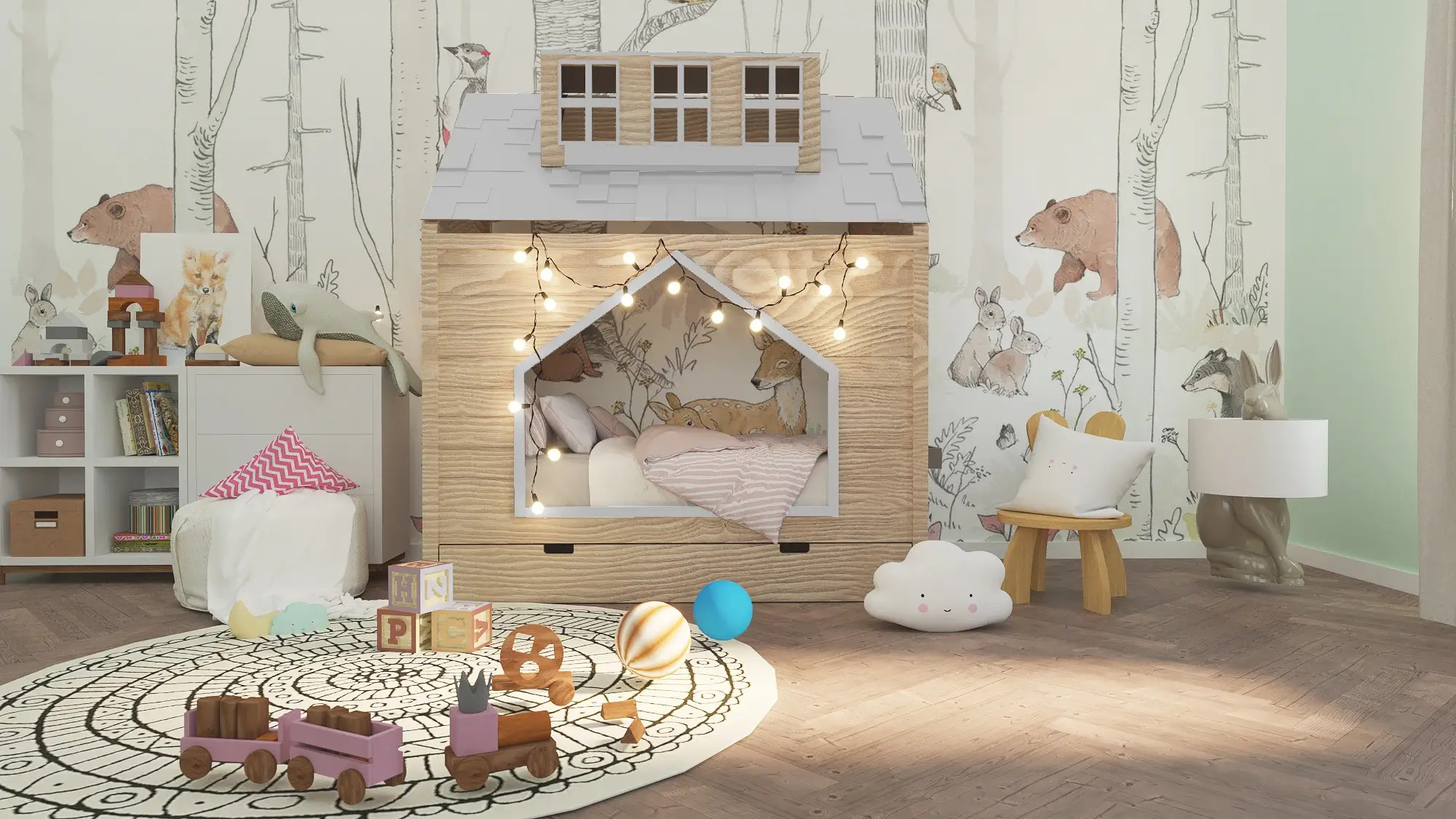 Hausbett, Spielbett COCO - Kubuk Moebel Hausbett, Spielbett COCO - Kubuk Moebel